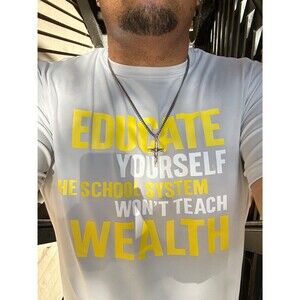 Educate Yourself Vinyl T-shirt Unisex (lets us know your size)